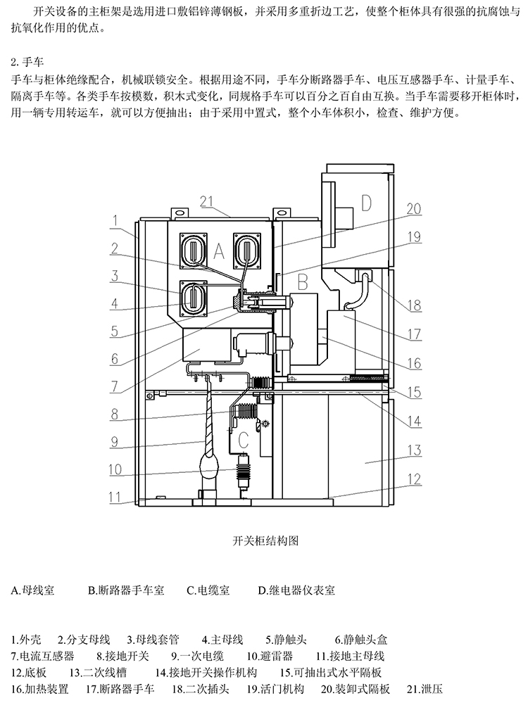 KYN28A-12高壓開關(guān)柜結(jié)構(gòu)圖，咨詢熱線：4000551777　QQ:3176885416