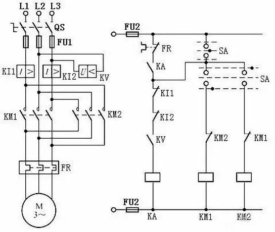 電動機(jī)常用保護(hù)的接線圖